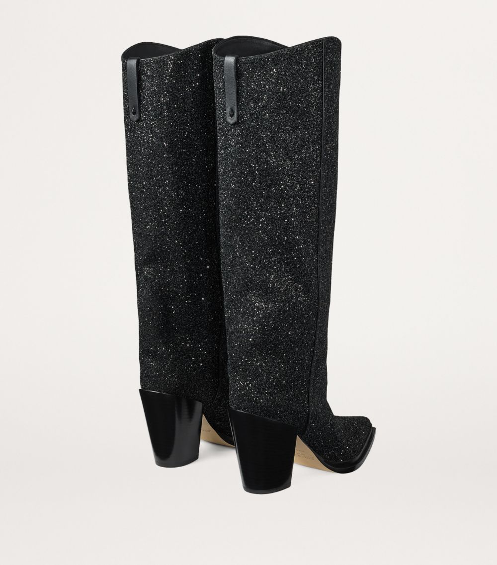 Jimmy Choo Jimmy Choo Cece 80 Glitter Knee-High Boots