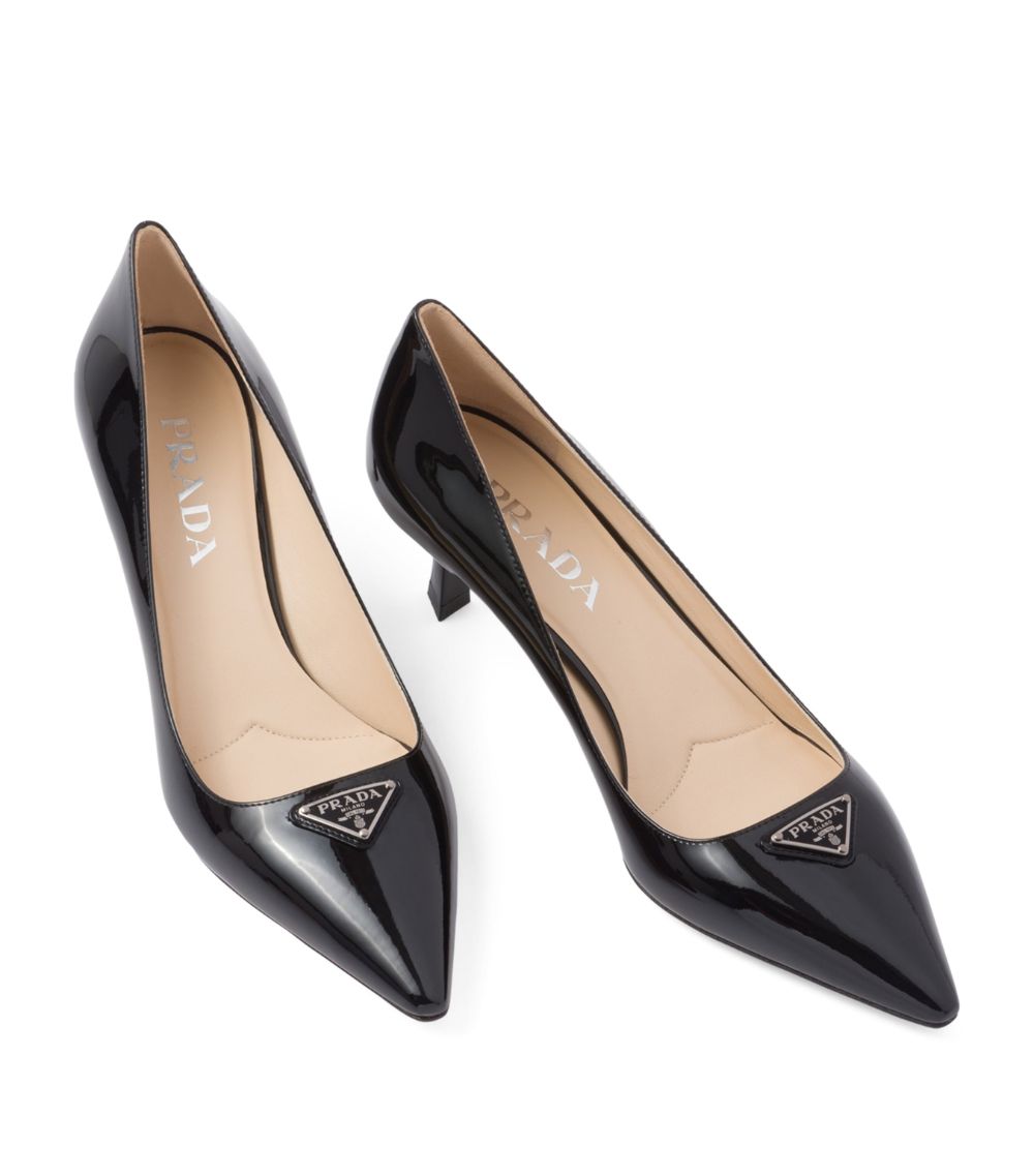 Prada Prada Patent Leather Triangle Pumps 55