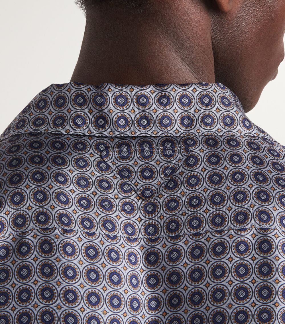 Prada Prada Silk Geometric Print Shirt
