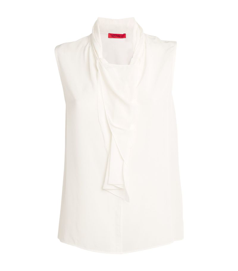 Max & Co. Max & Co. Sleeveless Pussybow-Tie Blouse