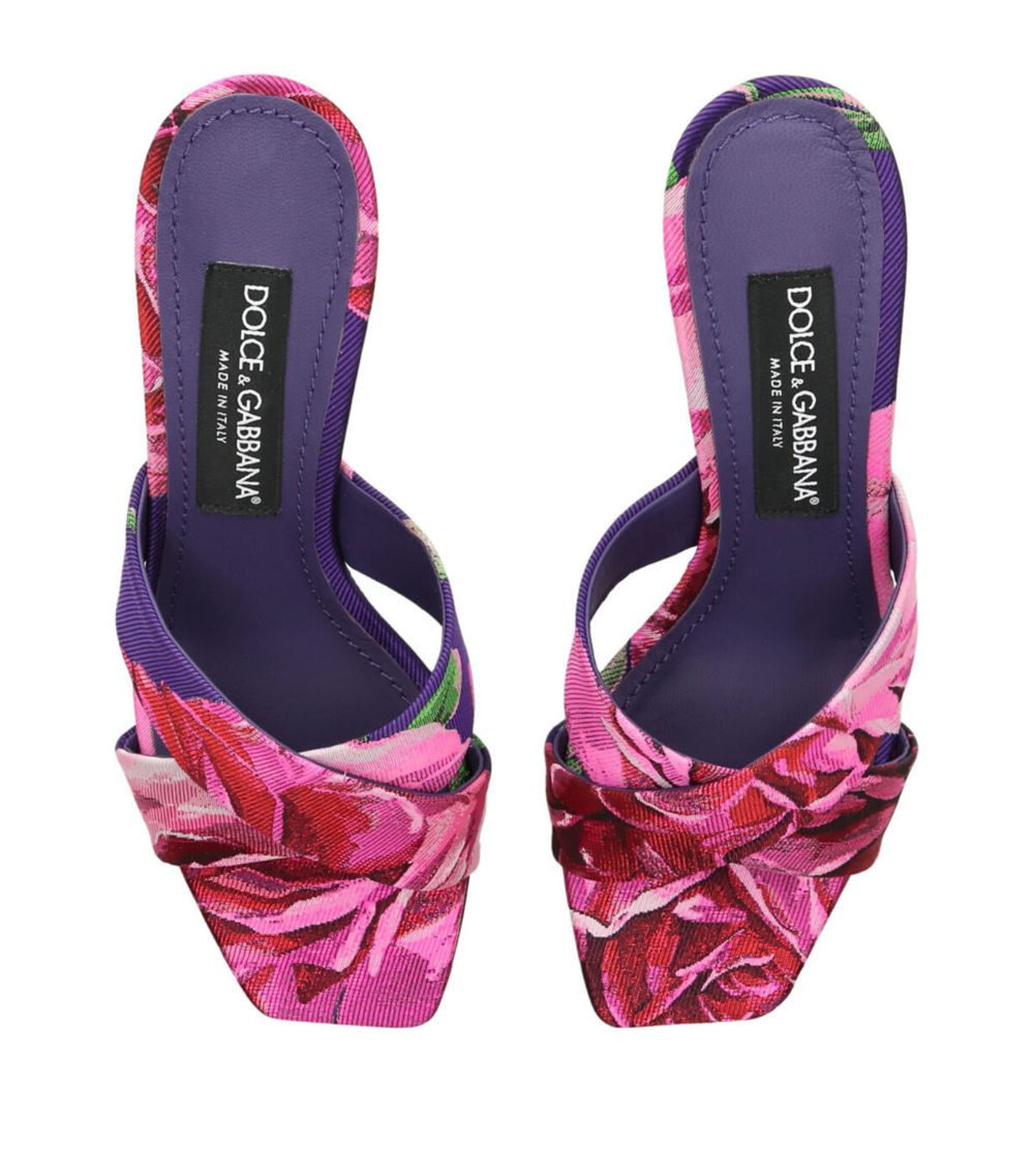 Dolce & Gabbana Dolce & Gabbana Flower Power Heeled Sandals 75