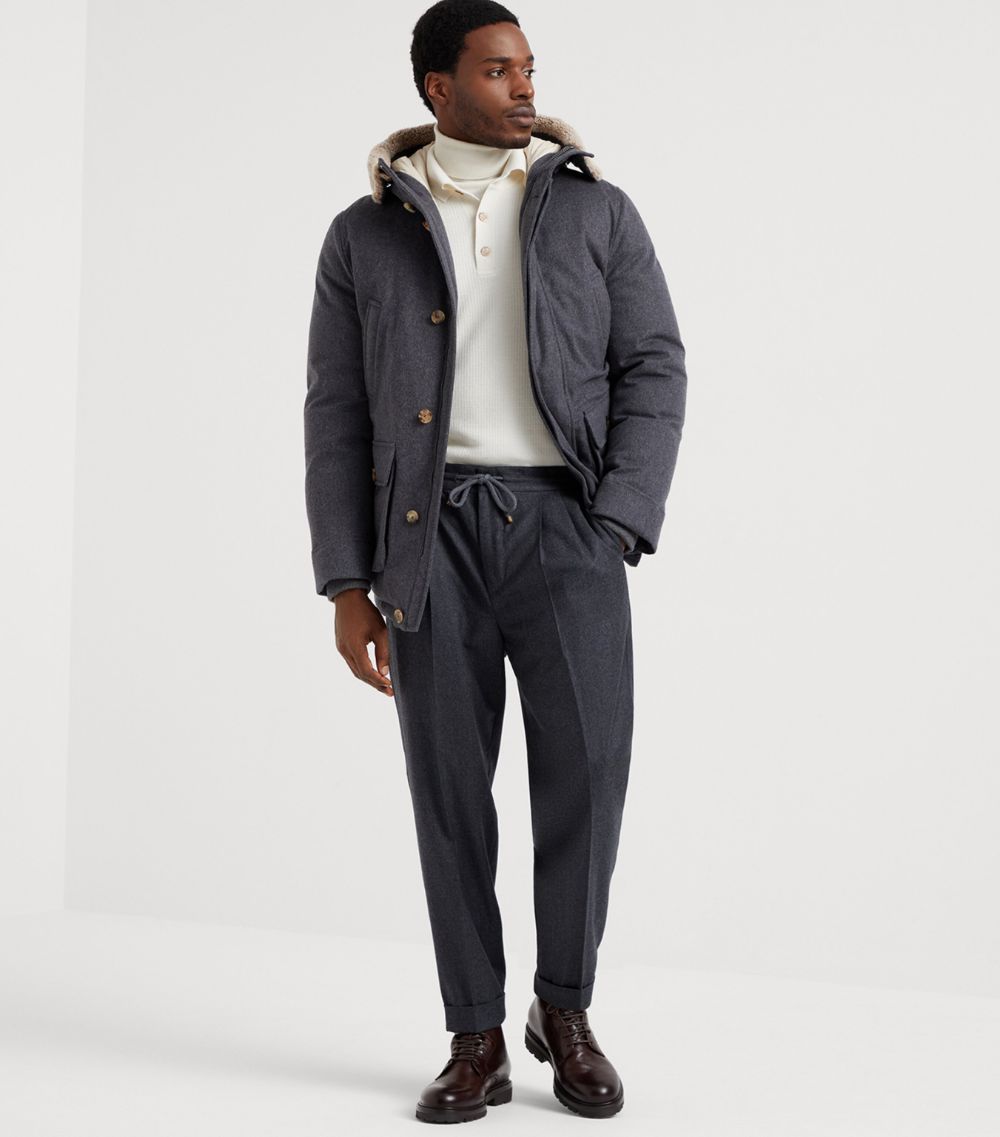 Brunello Cucinelli Brunello Cucinelli Virgin Wool Drawstring Trousers