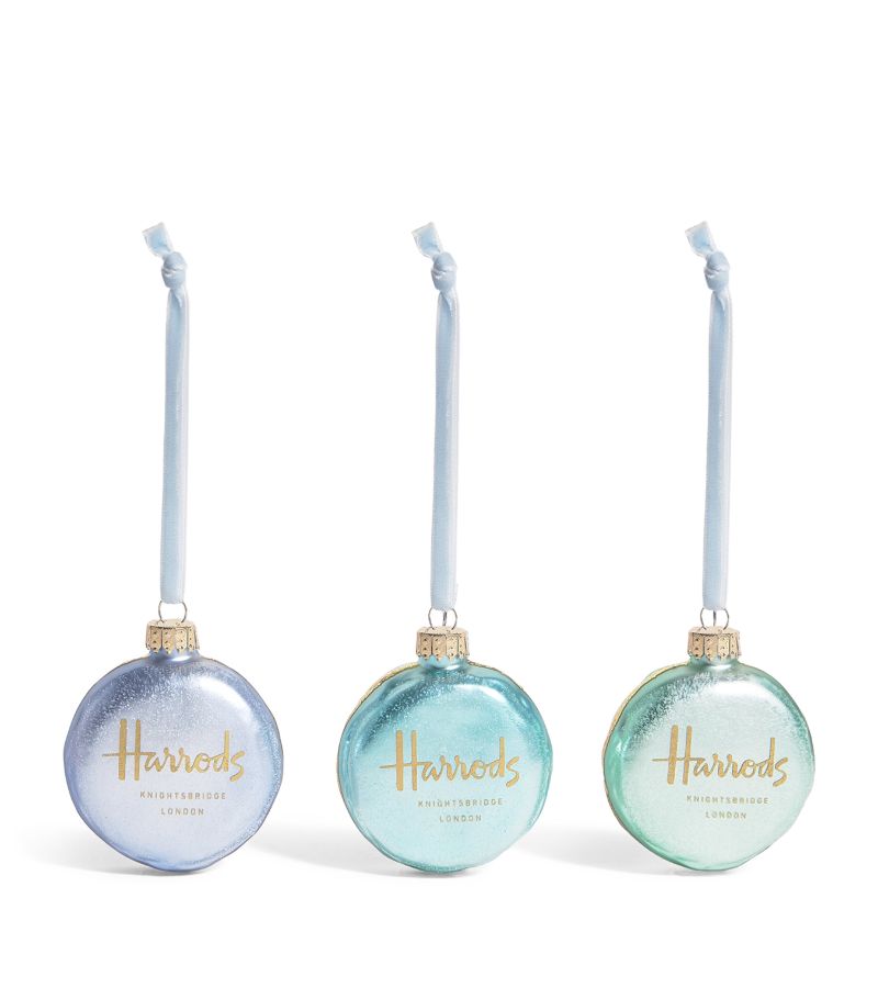 Harrods Harrods Blue Macaron Tree Decorations (Set Of 3)