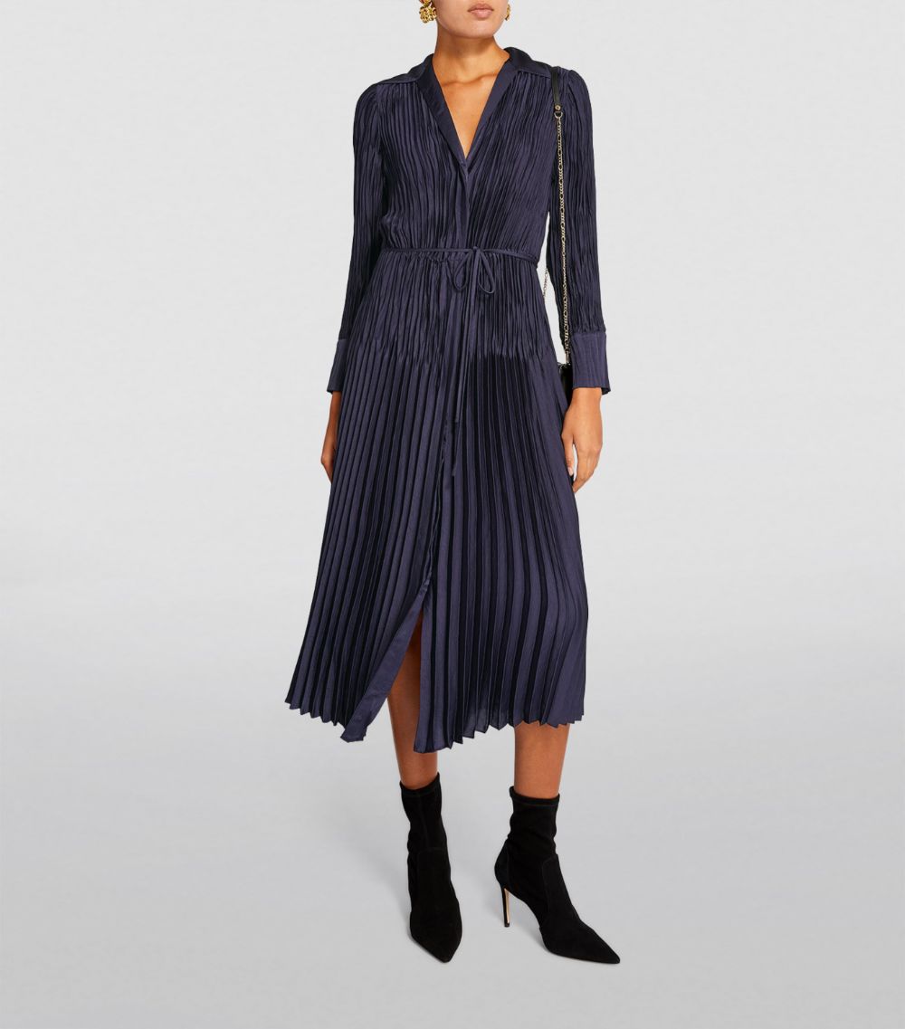 Vince Vince Pintuck-Pleated Shirt Dress