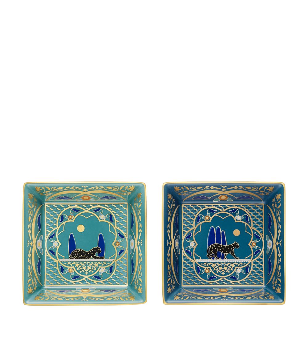 Cartier Cartier Small Porcelain Panthère De Cartier Trinket Trays (Set Of 2)