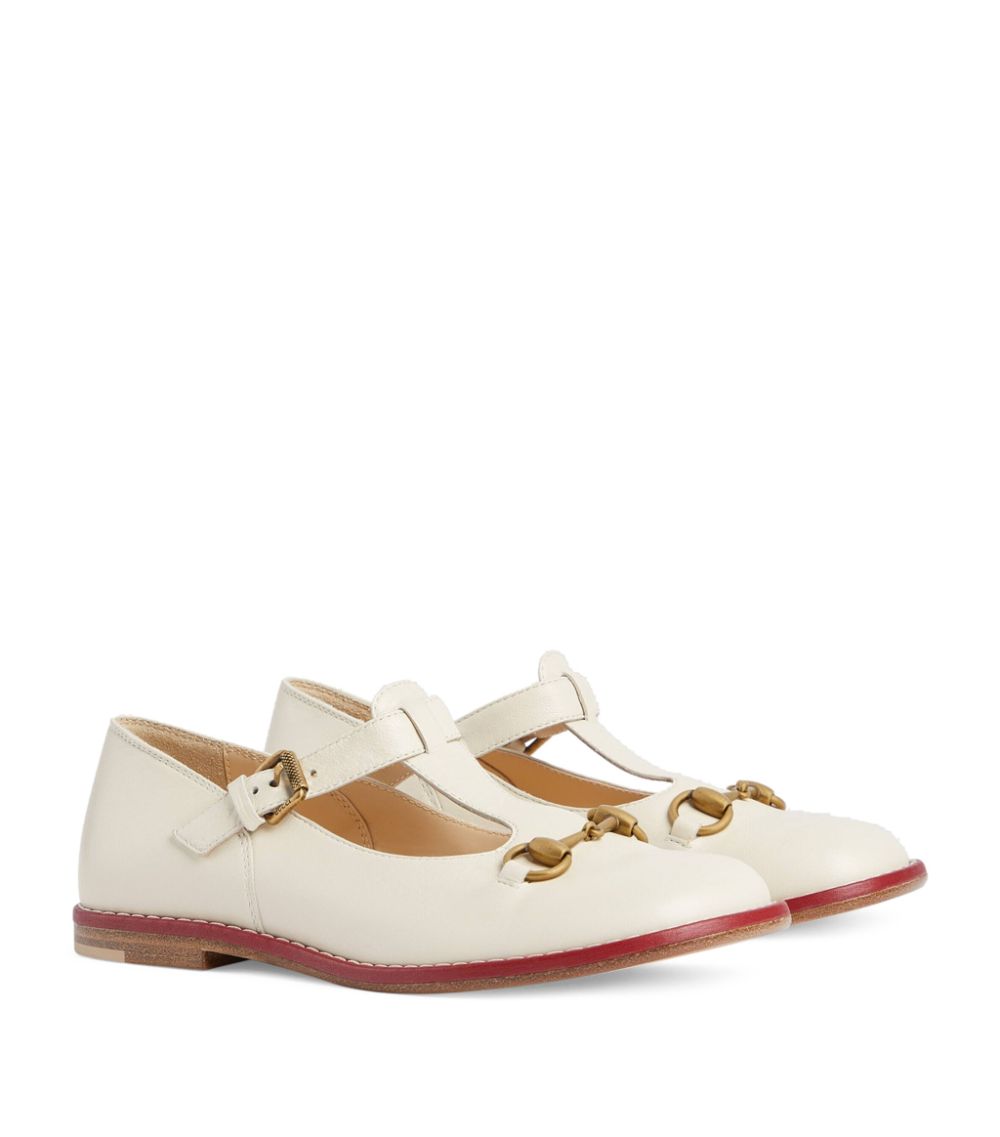 Gucci Gucci Kids Leather Horsebit Mary Janes