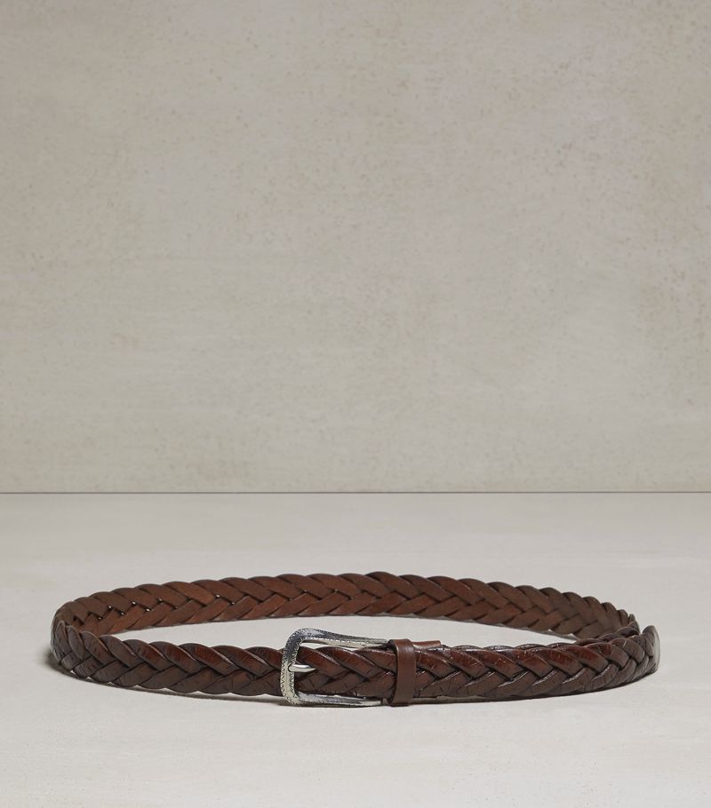 Brunello Cucinelli Brunello Cucinelli Leather Braided Belt