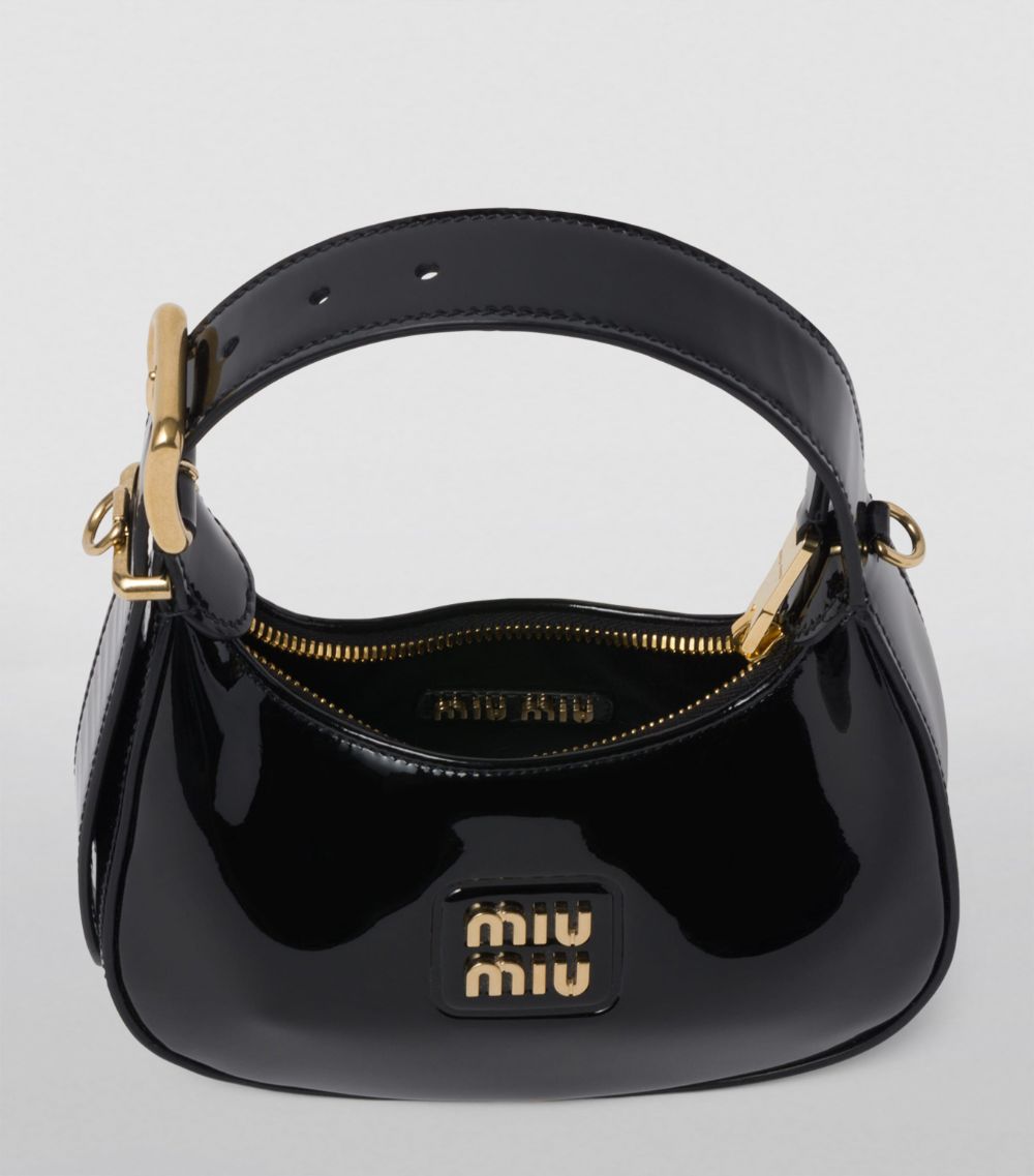 Miu Miu Miu Miu Patent Leather Hobo Shoulder Bag