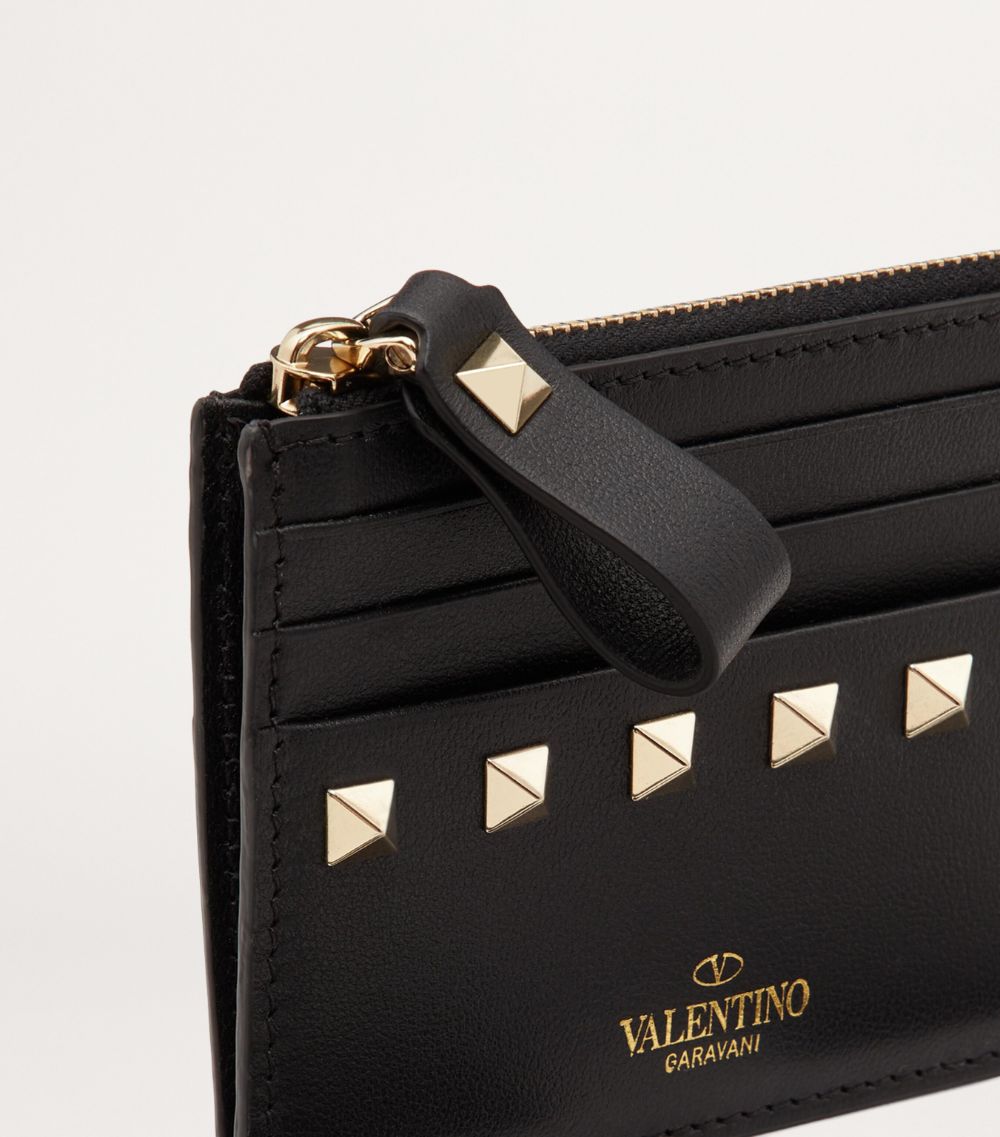 VALENTINO GARAVANI Valentino Garavani Leather Rockstud Coin And Card Holder