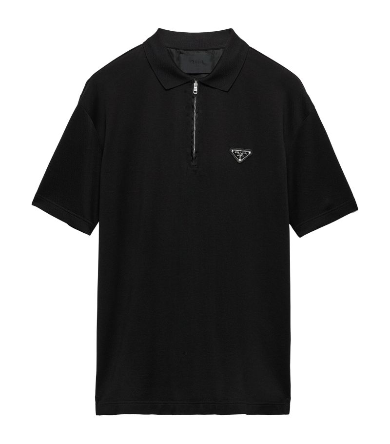 Prada Prada Re-Nylon Logo Polo Shirt