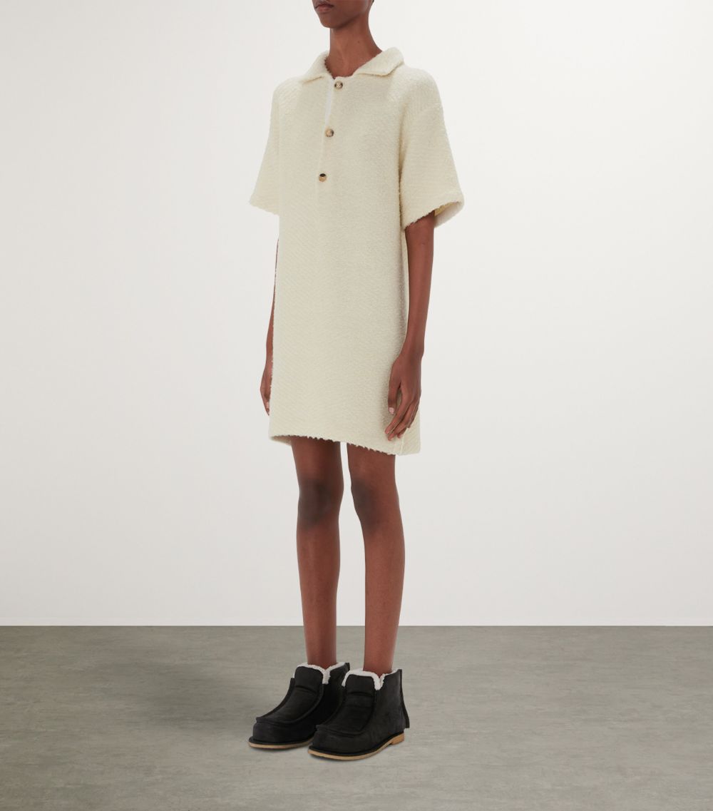 Jw Anderson Jw Anderson Wool-Blend Polo Mini Dress