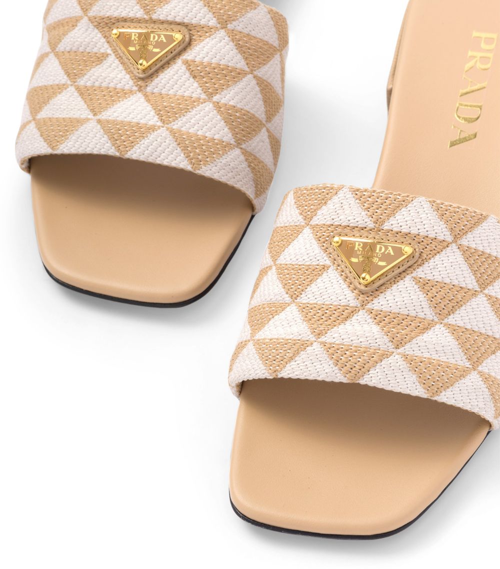 Prada Prada Fabric Triangle Slides 10