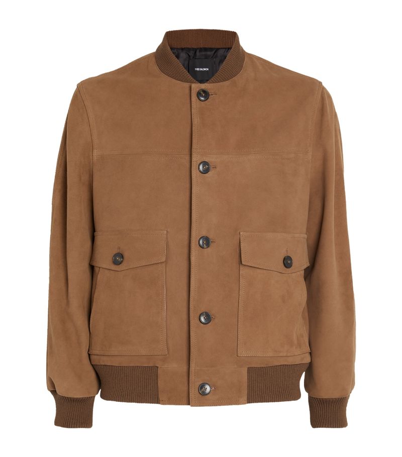 Yves Salomon Yves Salomon Suede Bomber Jacket