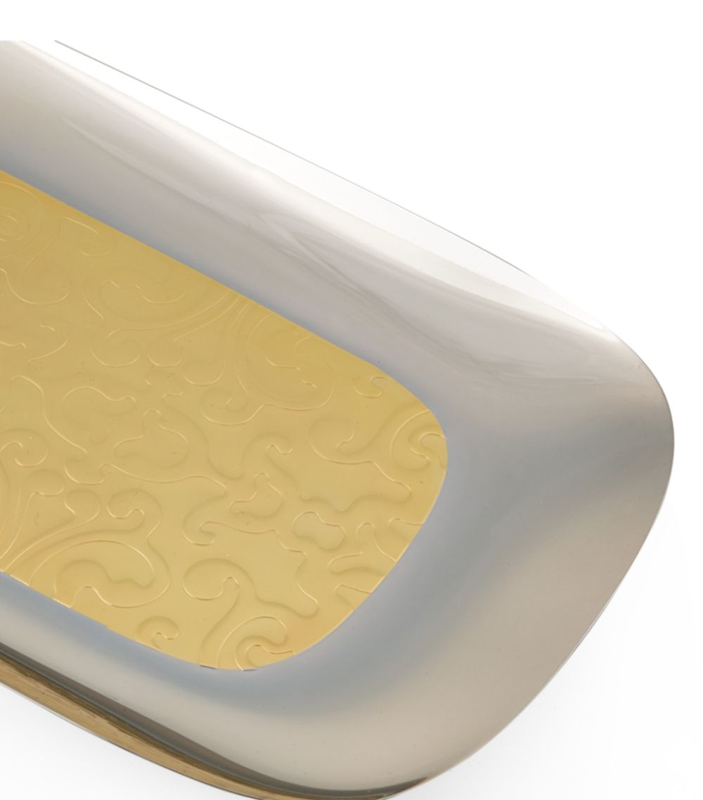 Alessi Alessi Dressed 24 Karat Gold-Plated Long Tray