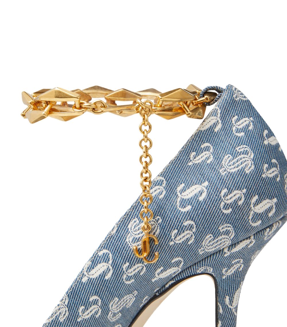 Jimmy Choo Jimmy Choo Denim Talura Monogram Pumps 100