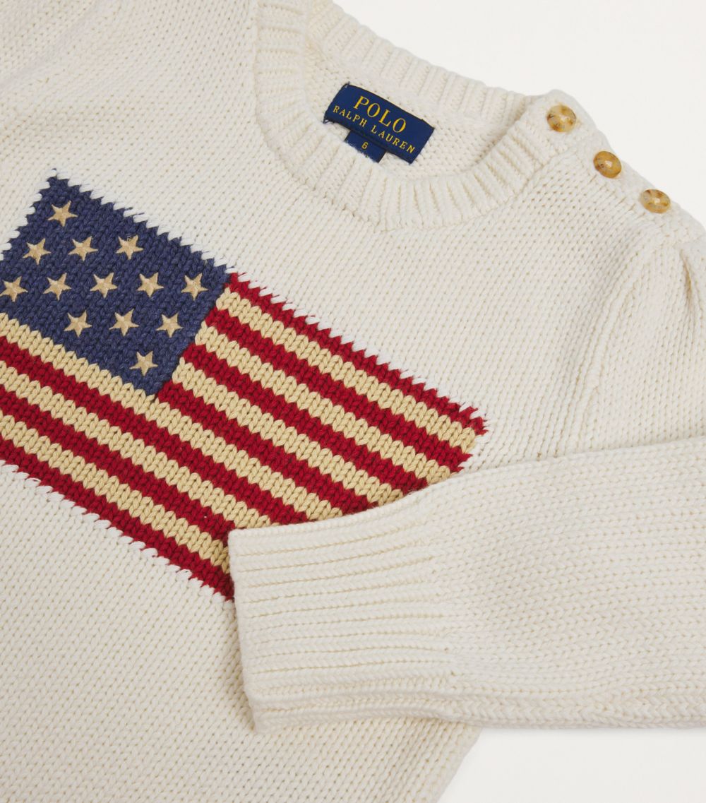 Polo Ralph Lauren Polo Ralph Lauren Kids Cotton American Flag Sweater (3-7 Years)