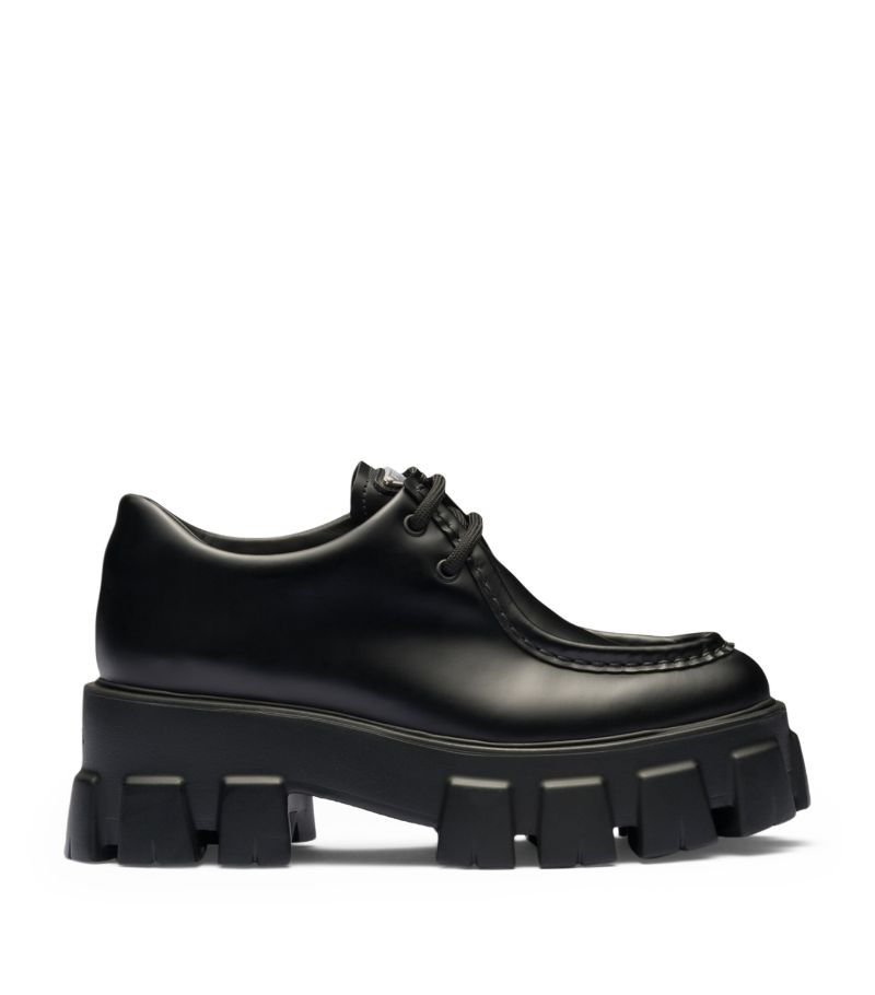 Prada Prada Leather Monolith Lace-Up Loafers 55