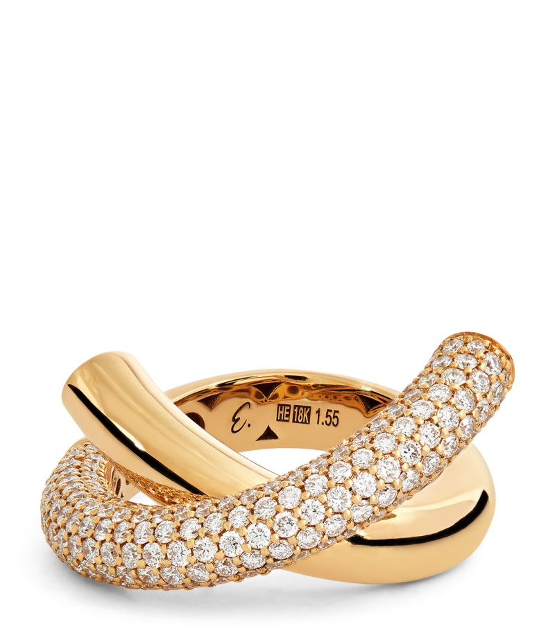 Engelbert Engelbert Yellow Gold And Diamond Loop Ring