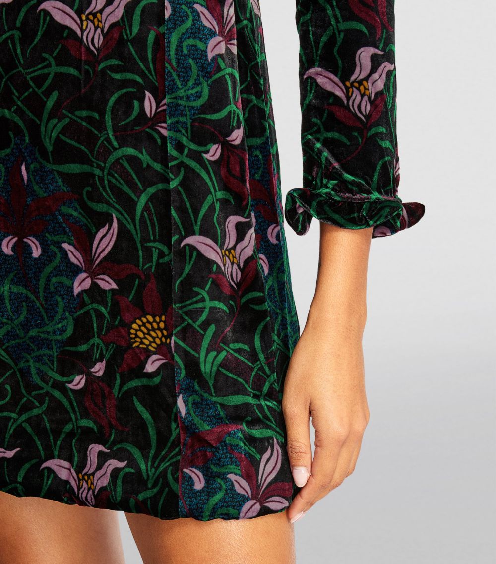 Me+Em ME+EM Velvet Floral Jacquard Mini Dress