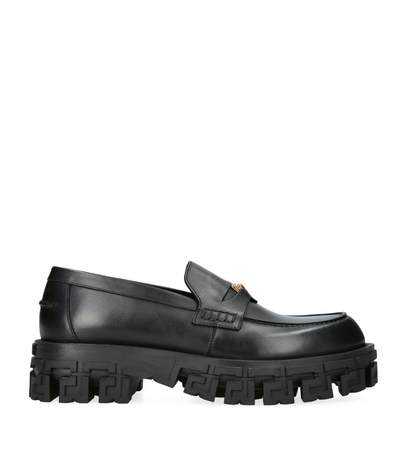 Versace Versace Leather Chunky Medusa Loafers