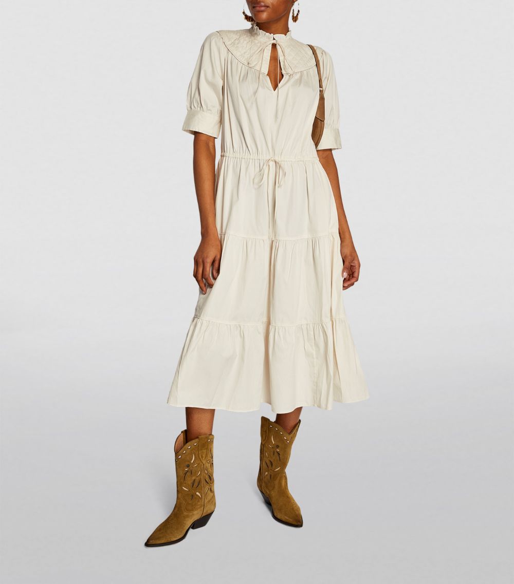 Polo Ralph Lauren Polo Ralph Lauren Short-Sleeve Gathered Elia Midi Dress