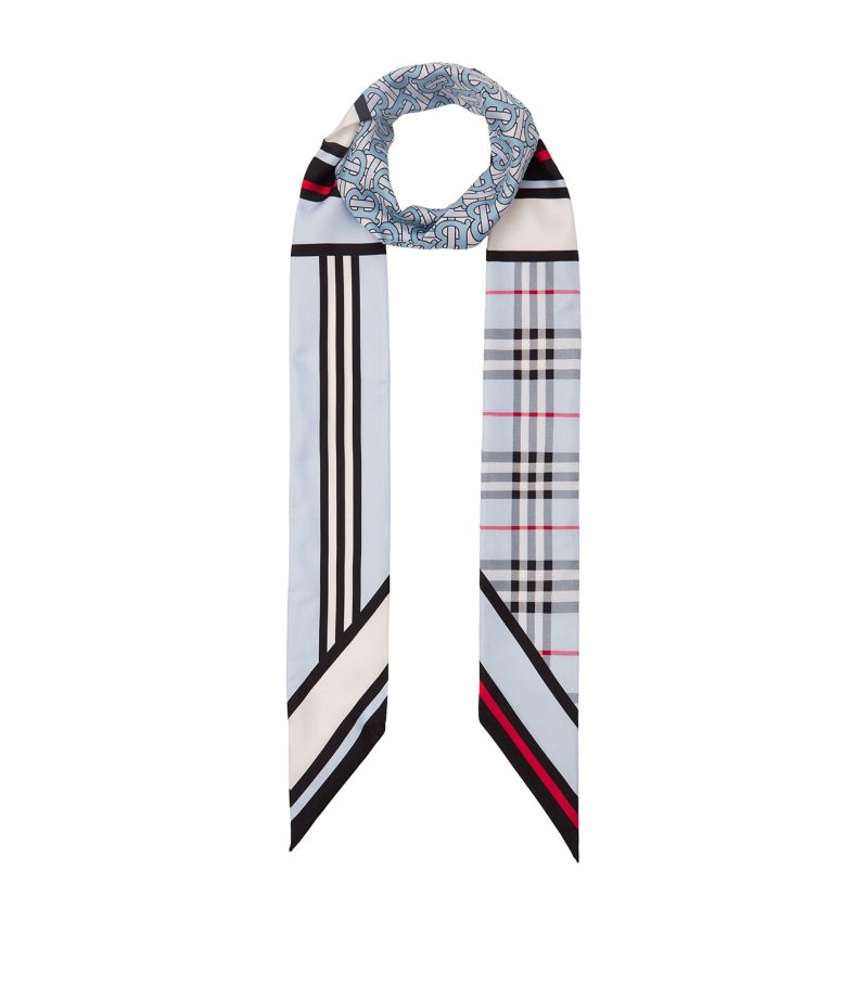 Burberry Burberry Silk Montage Print Skinny Scarf