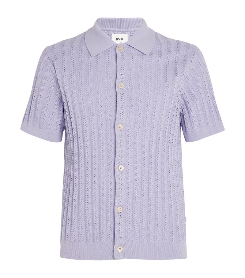 Nn07 Nn07 Cotton Crochet Ribbed Shirt