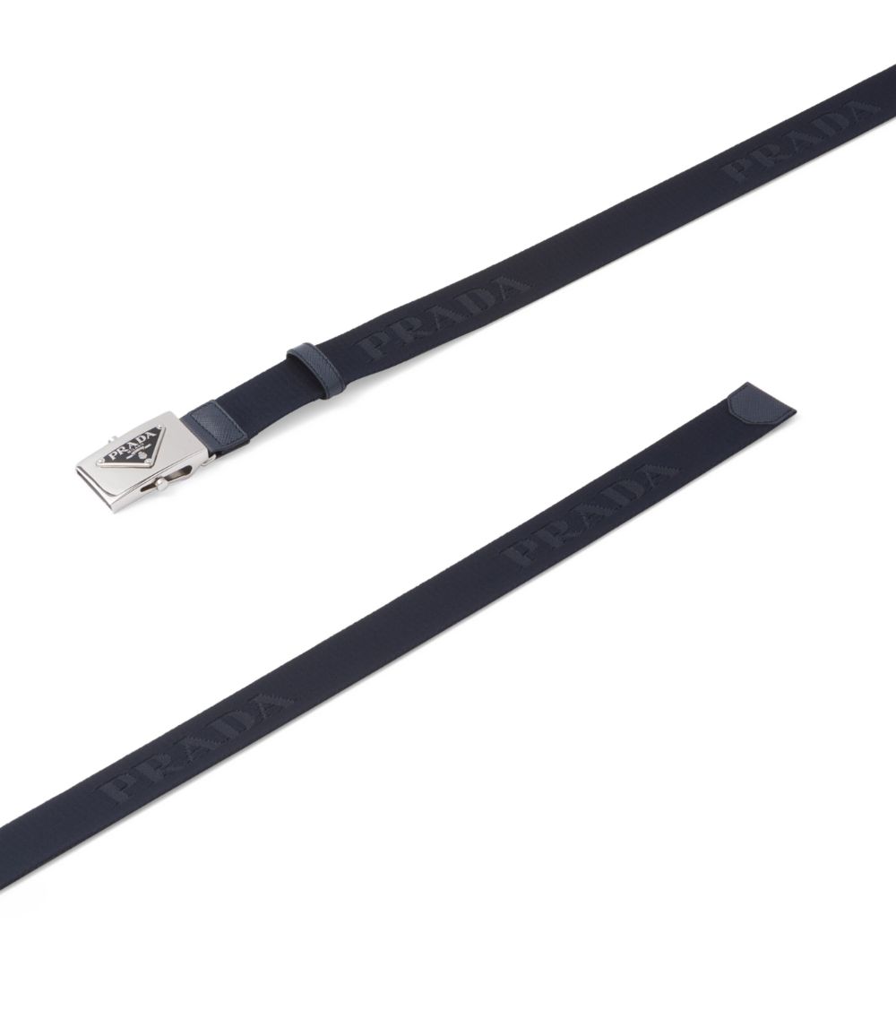 Prada Prada Woven Logo Belt