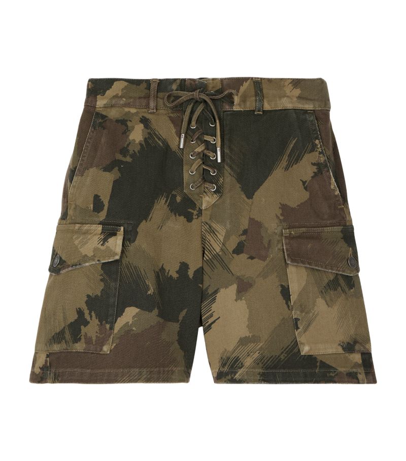 The Kooples The Kooples Denim Camouflage Cargo Shorts