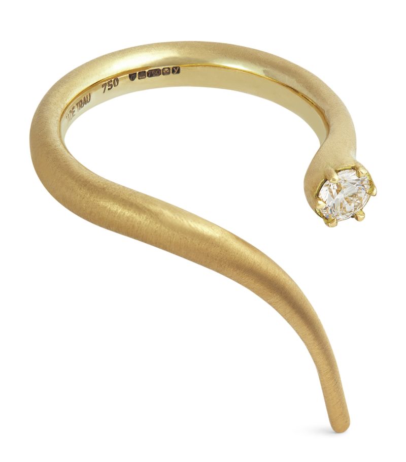 Jade Trau Jade Trau Yellow Gold And Diamond Rae Wrap Ring (Size 6.5)