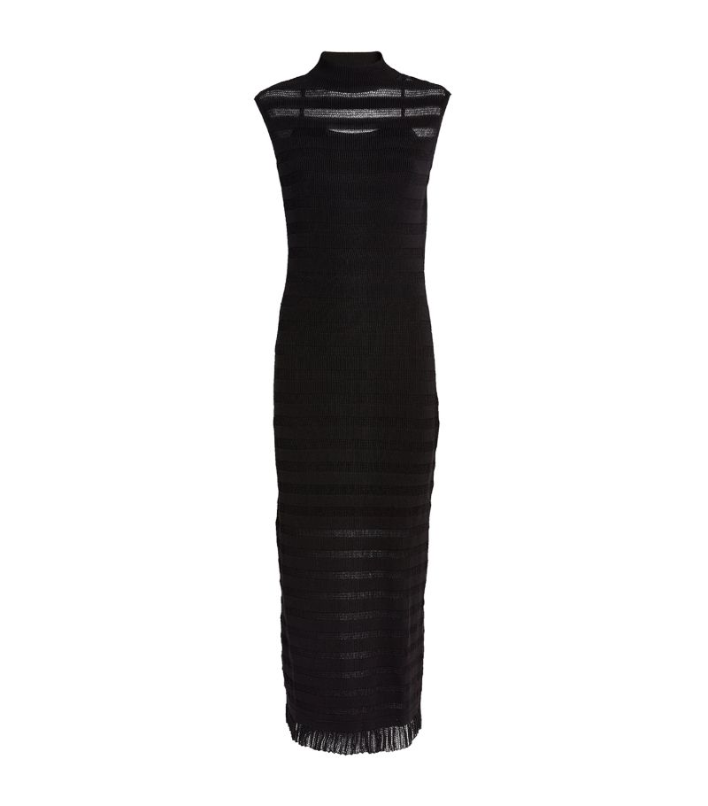  Claudie Pierlot Knitted Striped Maxi Dress