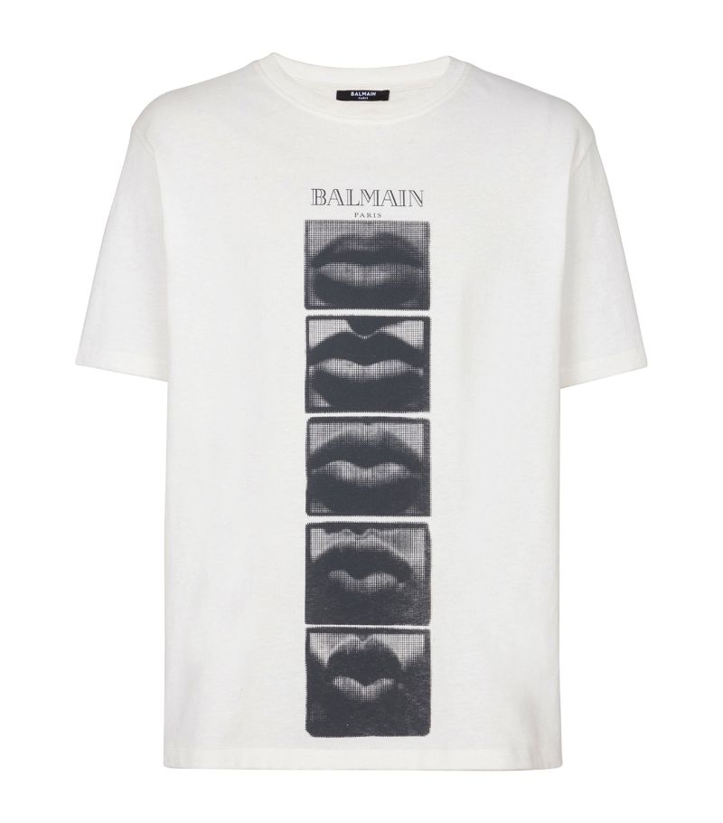 Balmain Balmain Cotton Vintage Lips T-Shirt