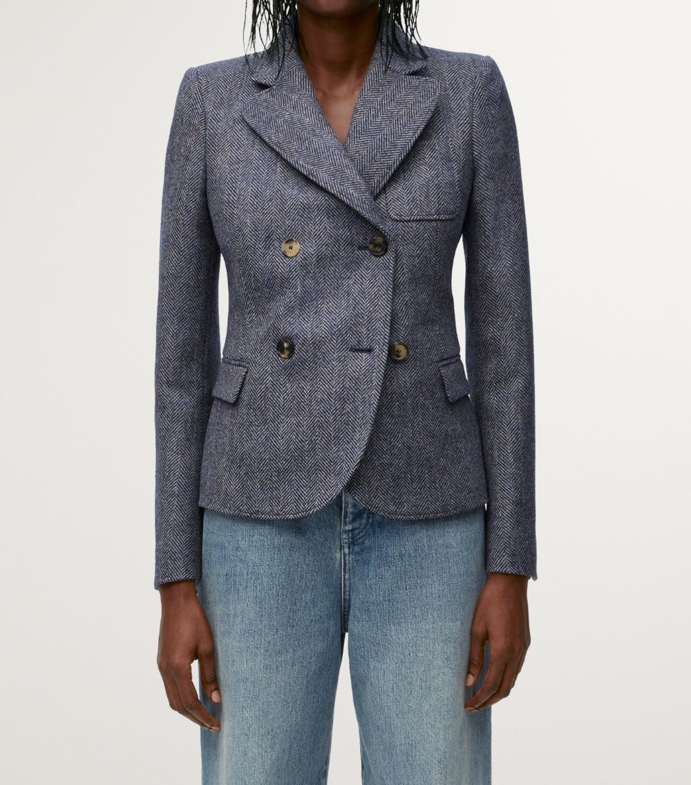 Loewe Loewe Wool-Blend Herringbone Blazer