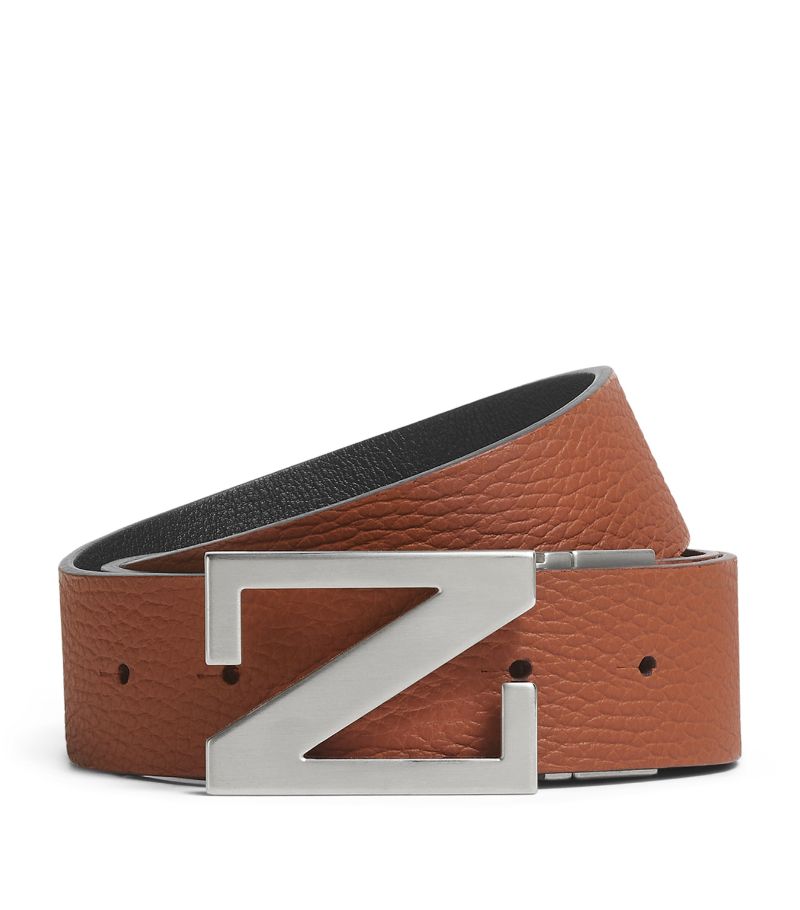 zegna Zegna Leather Reversible Belt