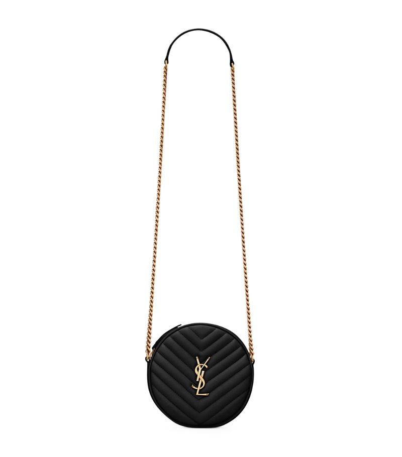 Saint Laurent Saint Laurent Vinyle Matelassé Round Camera Bag