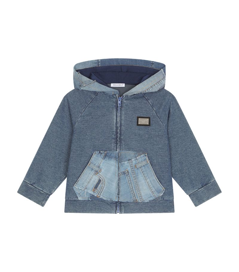 Dolce & Gabbana Dolce & Gabbana Kids Patchwork Zip-Up Hoodie (8-14 Years)