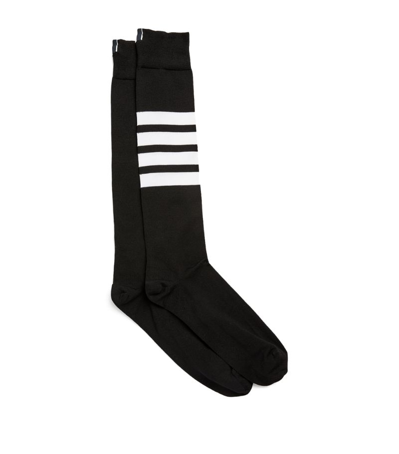 Thom Browne Thom Browne Cotton-Blend 4-Bar Over-The-Calf Socks