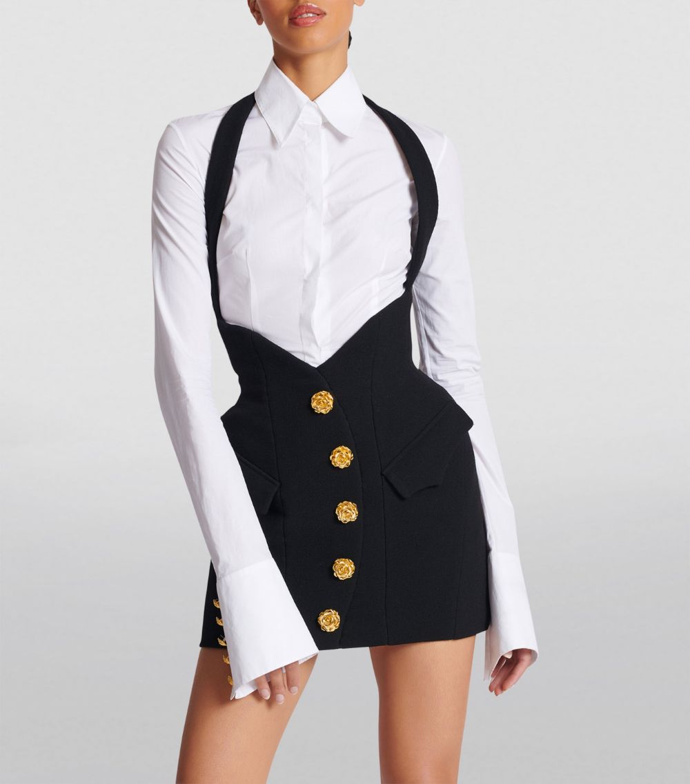 Balmain Balmain Wool-Crepe Tulip Mini Skirt