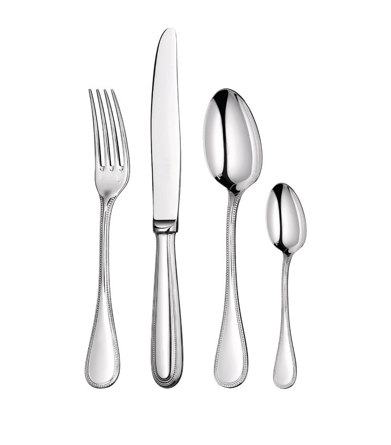 Christofle Christofle Perles Silver-Plated 48-Piece Cutlery Set
