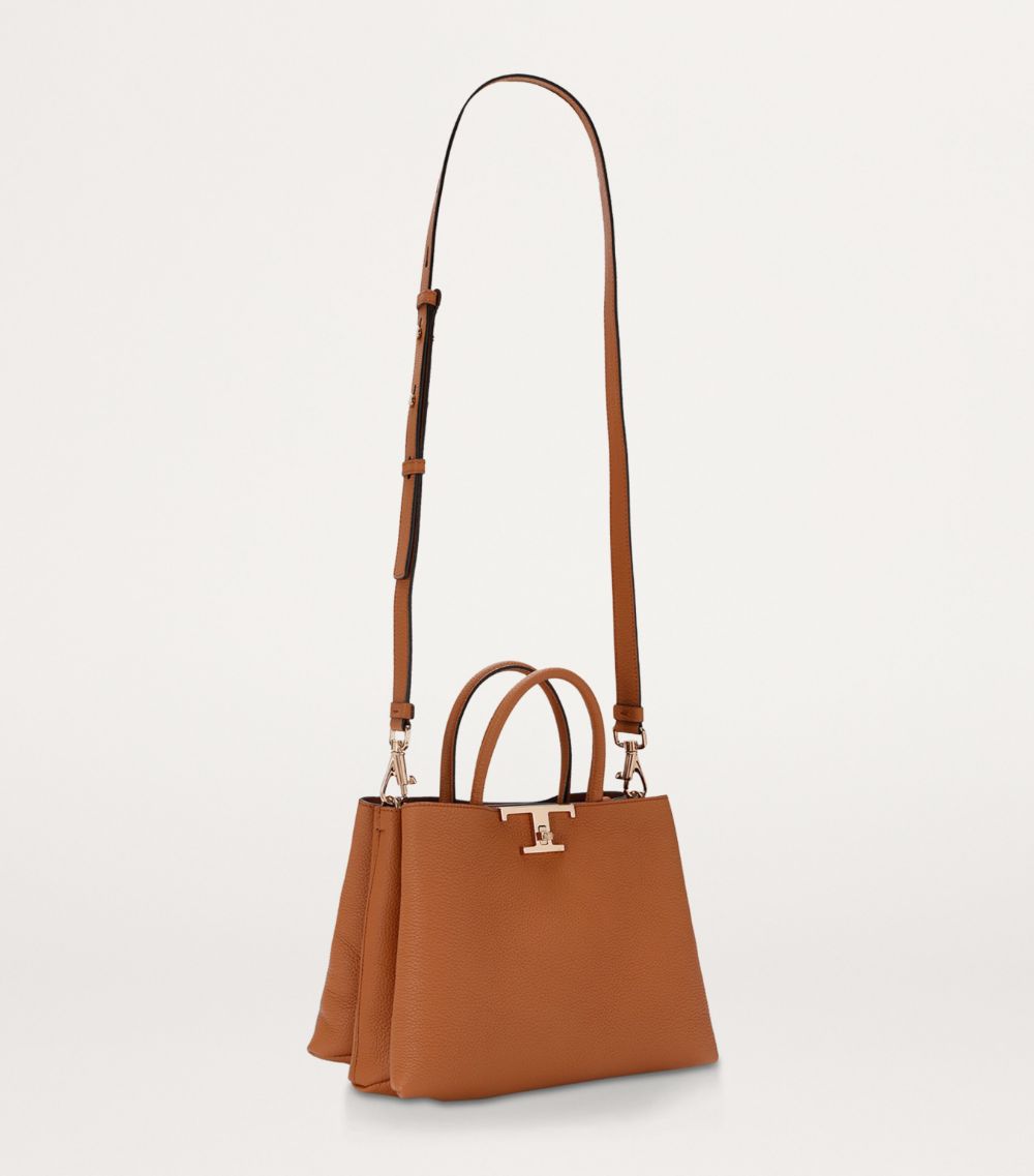 Tod's Tod'S Small Leather Timeless T Shoulder Bag