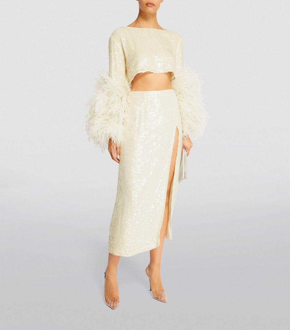 Lapointe LAPOINTE Sequinned Midi Skirt