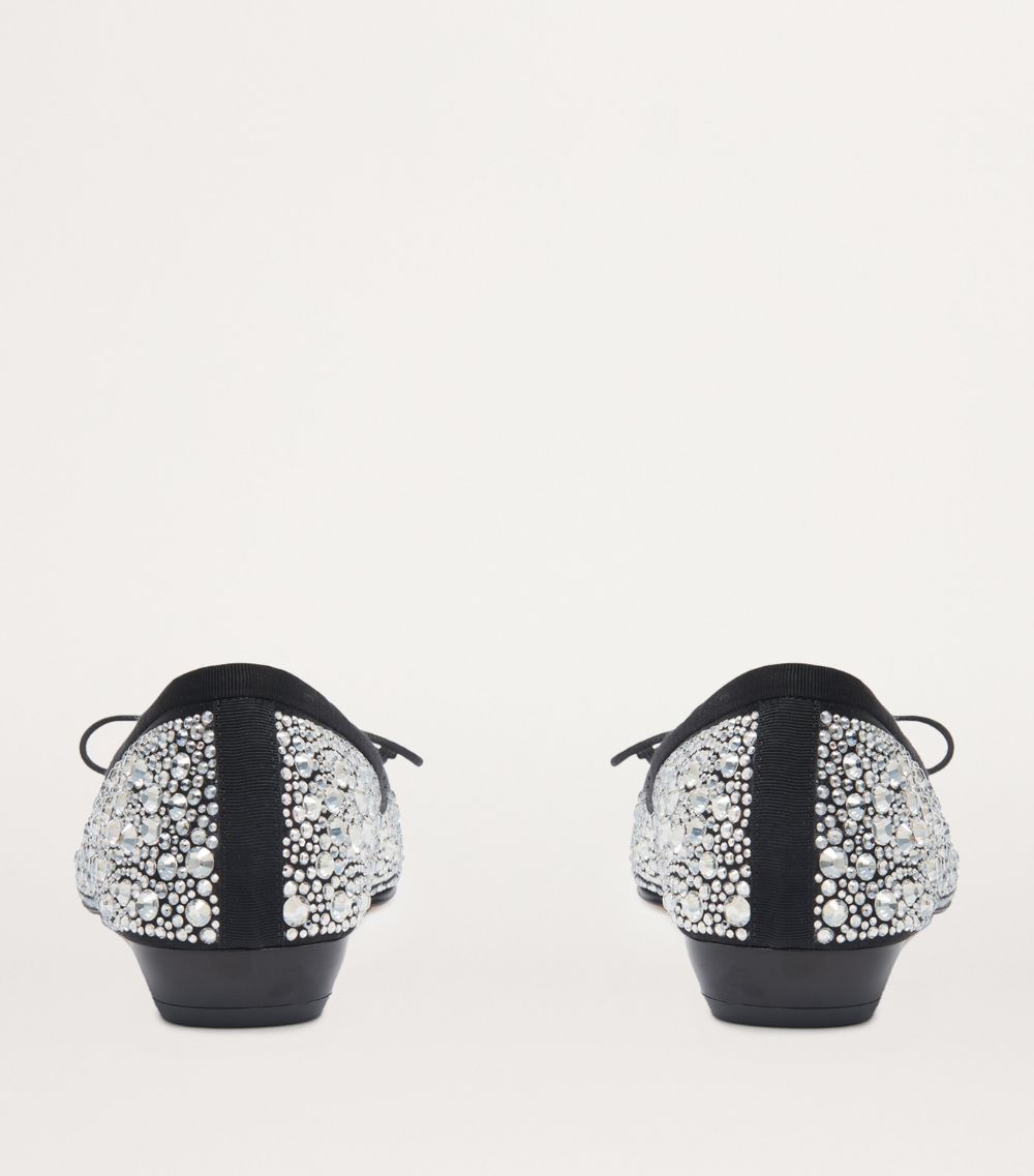 Alexander McQueen Alexander Mcqueen Crystal-Embellished Armadillo-Heel Ballet Flats