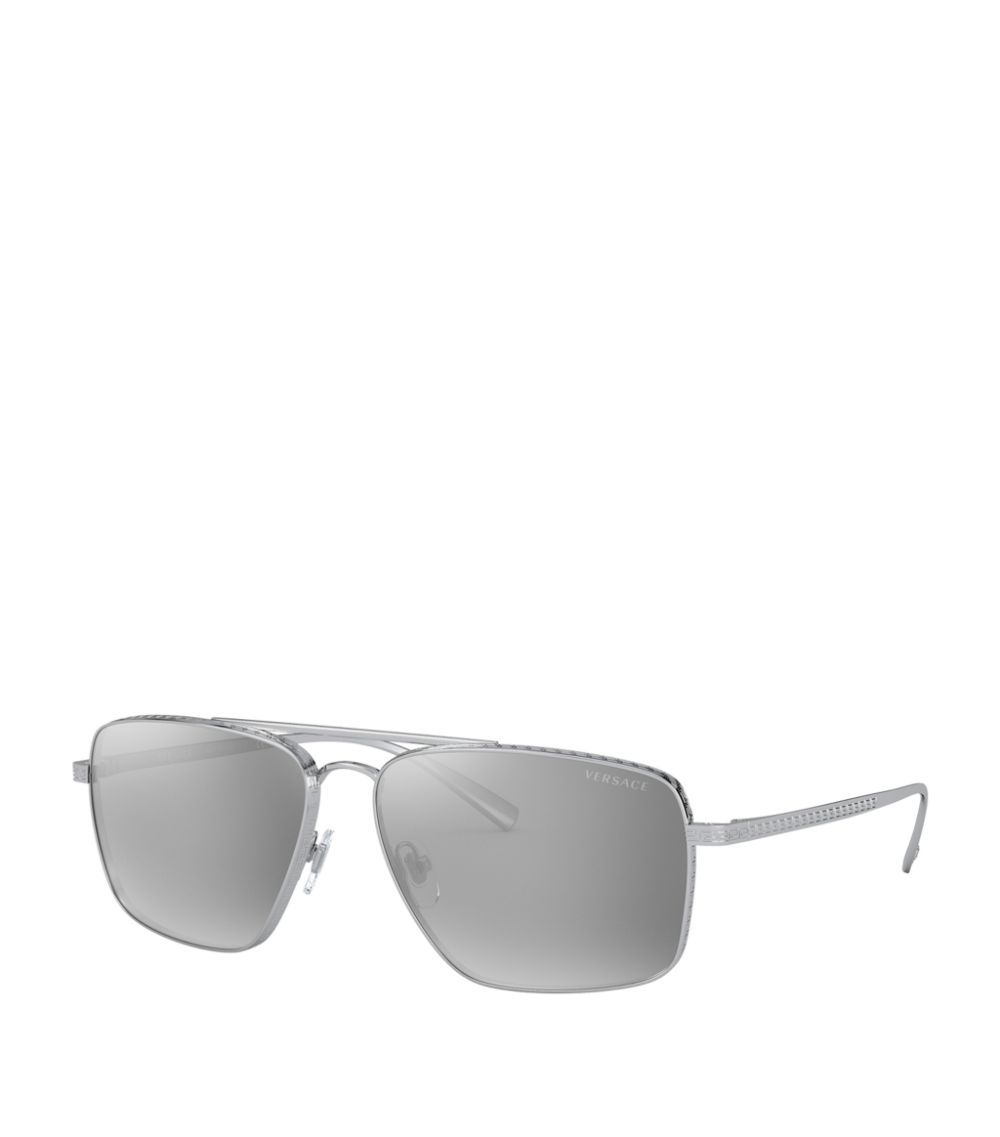 Versace Versace Greca Square Pilot Sunglasses