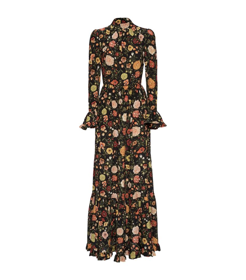 La Doublej La Doublej Silk Visconti Maxi Dress