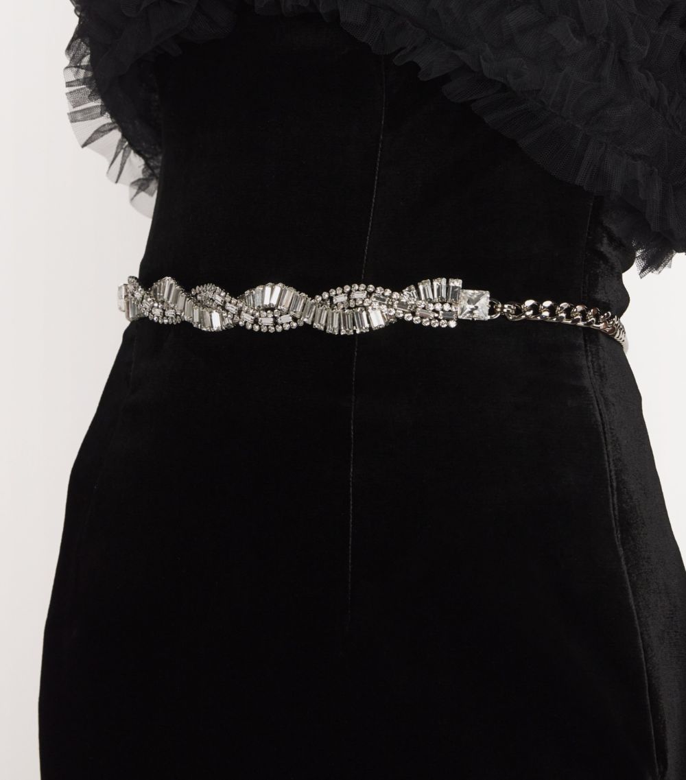 Alessandra Rich Alessandra Rich Crystal Braid Belt