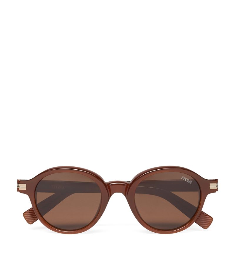 zegna Zegna Acetate Foliage Sunglasses