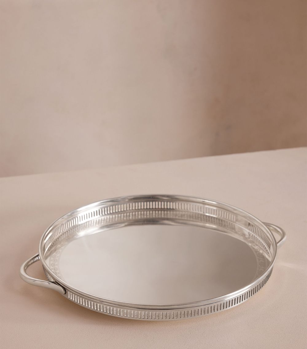 Soho Home Soho Home Silver- Plated Rochester Engraved Tray