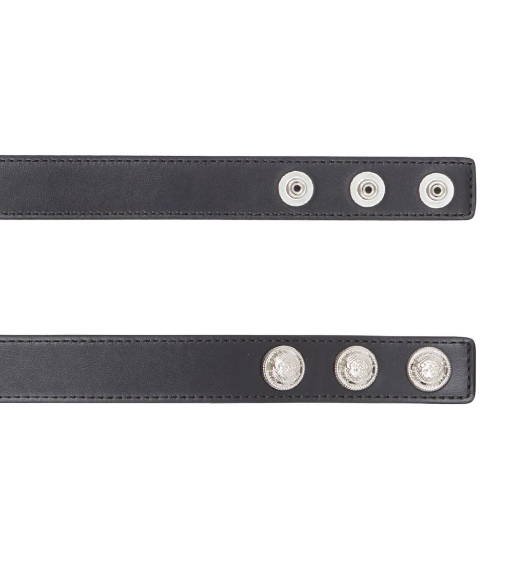 Balmain Balmain Leather Embellished Western Belt