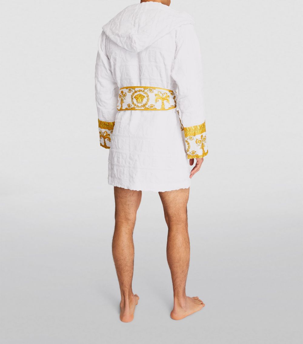 Versace Versace Logo Baroque Hooded Robe (Extra Large)