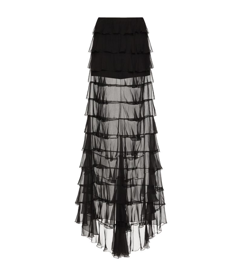 VALENTINO GARAVANI Valentino Garavani Silk Tiered Maxi Skirt